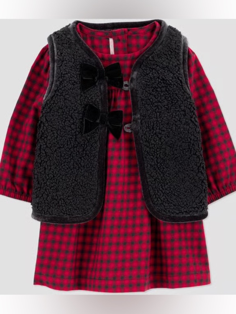 Carter's Just One You® Baby Girls' 3pc Holiday Dress, Vest, & Duster 9M